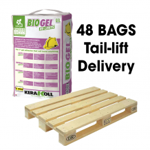 Kerakoll Biogel No Limits Gel Adhesive Standard Set S1 White Shock Formula Full Pallet 20kg (48 Bags Tail Lift)